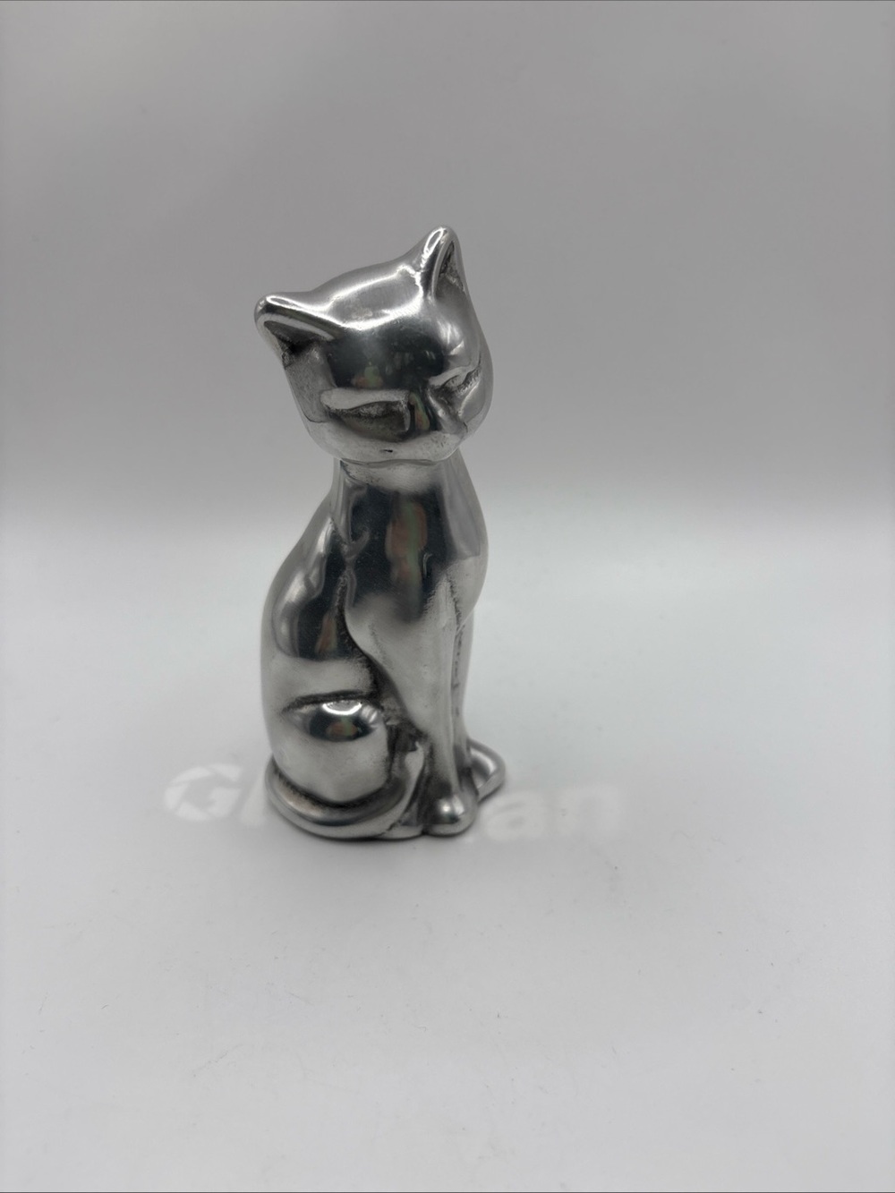 Hoselton Canada Solid Aluminum Cat 5.75” Sculpture Figure Decor Signed 1236
